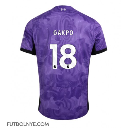 Camiseta Liverpool Cody Gakpo #18 Tercera Equipación 2023-24 manga corta